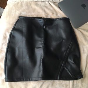 Synthetic Leather Skirt